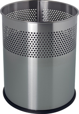 helit Stahl-Papierkorb the dot, 15 Liter, schwarz