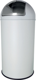 helit Metall-Abfalleimer the dome, 50 Liter, schwarz