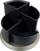 helit Multiköcher the hub line, 4 Fächer, schwarz/silber
