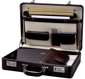 Alassio Attaché-Koffer TAORMINA, Leder, schwarz