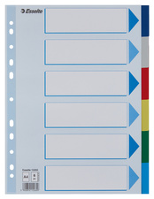 Esselte Kunststoff-Register, blanko, A4, PP, 10-teilig