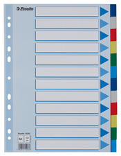 Esselte Kunststoff-Register, blanko, A4, PP, 10-teilig