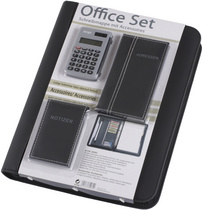 Alassio Ringbuchmappe Office Set, schwarz, inkl. Büroset