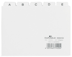 DURABLE Karteiregister A - Z, PP, A6 quer, weiß, 25-teilig