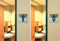 DURABLE Piktogramm PICTO WC Damen und Herren, quadratisch