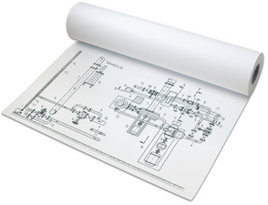 Inapa Inkjet-Plotterrolle, 914 mm x 50 m, weiß