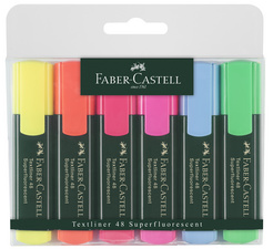FABER-CASTELL Textmarker TEXTLINER 48 REFILL, 6er Etui