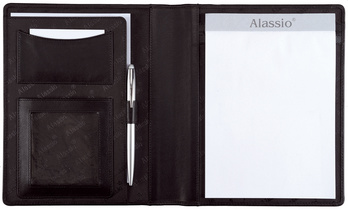 Alassio Schreibmappe BORMIO, DIN A5, Nappa-Leder, schwarz