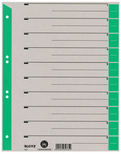 LEITZ Trennblätter, A4 Überbreite, Kraftkarton 230g/qm, gelb