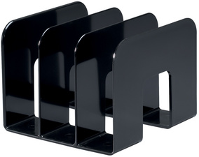 DURABLE Buchstütze TREND, Kunststoff, 3 Fächer, schwarz