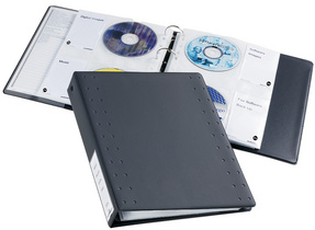 DURABLE CD-/DVD-INDEX Ringbuch 20, für 20 CDs, anthrazit