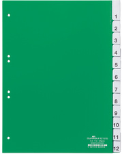 DURABLE Kunststoff-Register, PP, Stärke: 0,12 mm, 31-teilig
