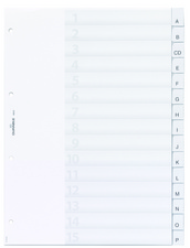 DURABLE Kunststoff-Register, A4, 15-teilig, transparent
