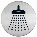 DURABLE Piktogramm Dusche, Durchmesser: 83 mm, silber