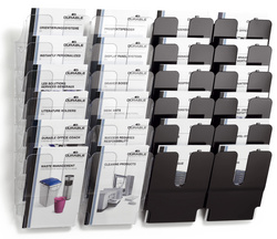 DURABLE Wand-Prospekthalter-Set FLEXIPLUS 6, A4, 6 Fächer