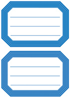 HERMA Buchetiketten, blaue Randgestaltung, 76 x 35 mm