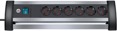 brennenstuhl Tisch-Steckdosenleiste Alu-Office-Line, 4-fach