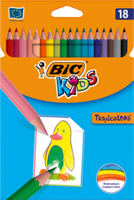 BIC Kids Buntstifte Tropicolors, 18er Kartonetui