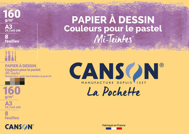 CANSON Zeichenpapier Mi-Teintes, DIN A3, leuchtende Farben