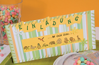 HEYDA Motivstempel-Set Zootiere, Klarsicht-Runddose