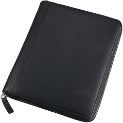 Alassio iPad Organizer, Echtleder, inkl. Block, schwarz