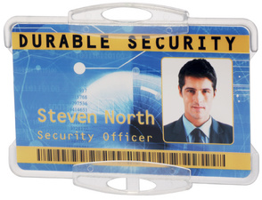 DURABLE Namensschild, Hartbox, 54 x 90 mm, transparent