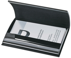 WEDO Visitenkarten-Etui Shadow, Edelstahl/Kunstleder