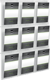 helit Wanddisplay the placativ, 3 x DIN A4 hoch, glasklar