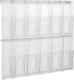helit Wanddisplay the placativ, 12 x DIN lang, glasklar