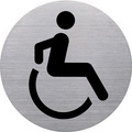 helit Piktogramm the badge WC Behinderte, rund, silber