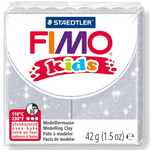 FIMO kids Modelliermasse, ofenhärtend, glitter-silber, 42 g