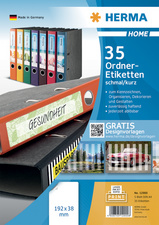 HERMA HOME Ordnerrücken-Etiketten, 192 x 38 mm, weiß