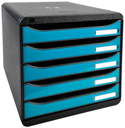 EXACOMPTA Schubladenbox BIG-BOX PLUS, 5 Schübe, mandarine