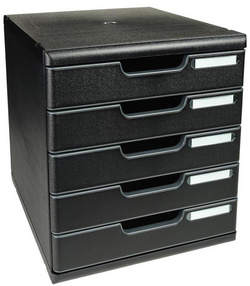 EXACOMPTA Schubladenbox MODULO A4, 5 Schübe, harlekin