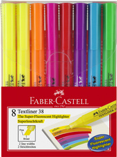 FABER-CASTELL Textmarker TEXTLINER 38, 8er Etui