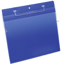 DURABLE Drahtbügeltasche, A5 quer, blau