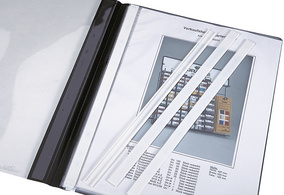 DURABLE 292402 Abdeckschienen, für DIN A4 Format, weiß 50 Stück