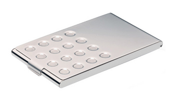 DURABLE Visitenkarten-Etui BUSINESS CARD BOX CHROME, silber