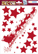 HERMA Weihnachts-Fensterbild Sterne, gold