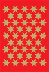 HERMA Weihnachts-Sticker DECOR Sterne, 10 mm, gold