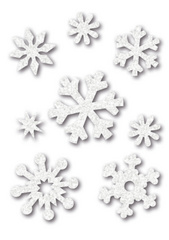 HERMA Weihnachts-Sticker MAGIC Filz Eiskristalle, weiß