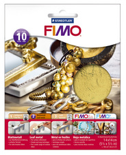 FIMO Blattmetall, silber, 10 Blatt