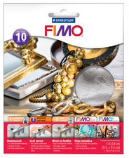 FIMO Blattmetall, silber, 10 Blatt