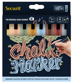 Securit Kreidemarker ORIGINAL MEDIUM, 8er Etui, Grundfarben