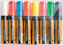 Securit Kreidemarker ORIGINAL LARGE, 8er Etui, weiß