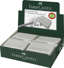 FABER-CASTELL Kunststoff-Radierer GRIP 2001 EDGE, grau