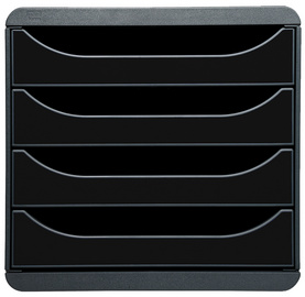 EXACOMPTA Schubladenbox BIG-BOX, 4 Schübe, weiß glossy