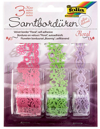 folia Samtbordüren Folklore, selbstklebend, schwarz
