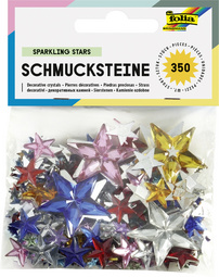folia Schmucksteine Blumen, Größen und Farben sortiert