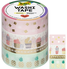 folia Deko-Klebeband Washi-Tape Hotfoil Gold II, 4er Set